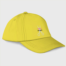 Бейсболка Я тебя почикаю, цвет: желтый