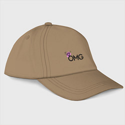 Бейсболка Omg - bachelorette party, цвет: миндальный