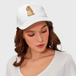 Бейсболка Прекрасная капибара, цвет: белый — фото 2