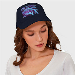 Бейсболка Неон ДНК, цвет: тёмно-синий — фото 2