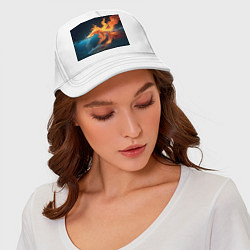 Бейсболка Вода и огонь, цвет: белый — фото 2