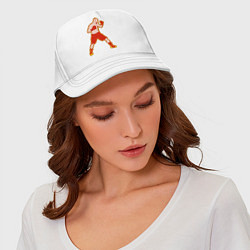 Бейсболка Боксер хохлома, цвет: белый — фото 2