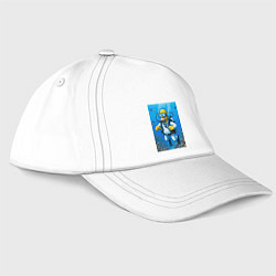 Бейсболка Homer diving - ai art fantasy, цвет: белый