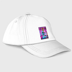 Бейсболка Neon Bart - with skateboard ai art fantasy, цвет: белый