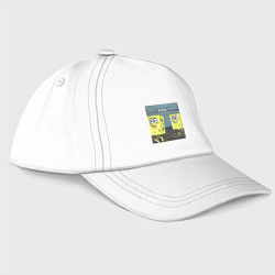 Бейсболка Тотя - Губка Боб мем, цвет: белый