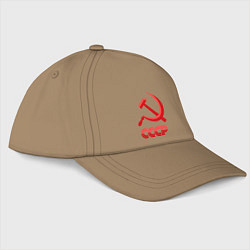 Бейсболка СССР Логотип, цвет: миндальный