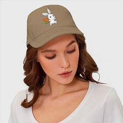 Бейсболка Зайка с морковкой, цвет: миндальный — фото 2