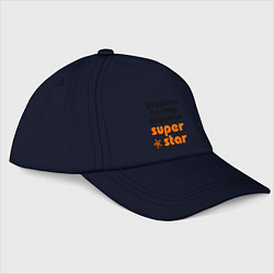 Бейсболка Дедушка не стар, дедушка superstar!, цвет: тёмно-синий
