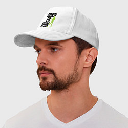 Бейсболка Рожден для бега, цвет: белый — фото 2
