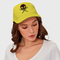 Бейсболка Череп ударник, цвет: желтый — фото 2