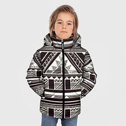 Куртка зимняя для мальчика Etno pattern, цвет: 3D-черный — фото 2