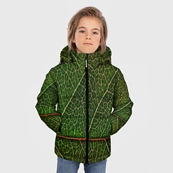 Куртка зимняя для мальчика Листик, цвет: 3D-черный — фото 2