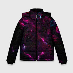 Куртка зимняя для мальчика Космос, цвет: 3D-светло-серый