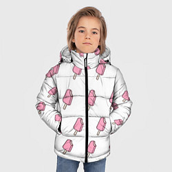 Куртка зимняя для мальчика Мороженое розовое, цвет: 3D-черный — фото 2