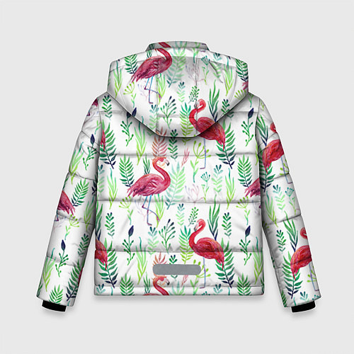 Зимняя куртка для мальчика Цветы и бабочки 2 / 3D-Красный – фото 2