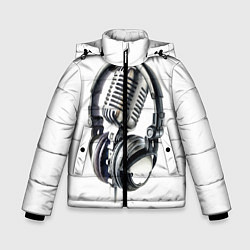 Куртка зимняя для мальчика Диджей, цвет: 3D-черный