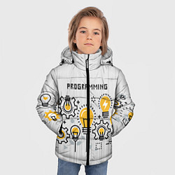 Куртка зимняя для мальчика Программирование 1, цвет: 3D-черный — фото 2