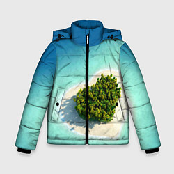 Куртка зимняя для мальчика Остров, цвет: 3D-светло-серый