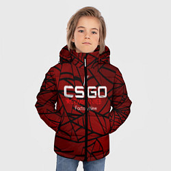Куртка зимняя для мальчика Cs:go - Crimson Web Style Factory New Кровавая пау, цвет: 3D-светло-серый — фото 2
