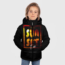 Куртка зимняя для мальчика Sunset Time, цвет: 3D-черный — фото 2