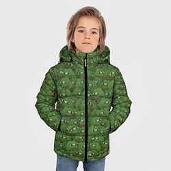 Куртка зимняя для мальчика Грустные лягушки, цвет: 3D-красный — фото 2