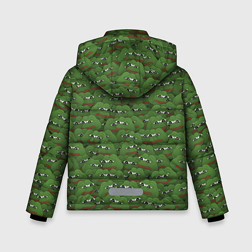 Зимняя куртка для мальчика Грустные лягушки / 3D-Черный – фото 2