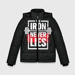 Куртка зимняя для мальчика The iron never lies, цвет: 3D-черный