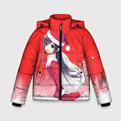 Куртка зимняя для мальчика Аниме-снегурочка, цвет: 3D-черный