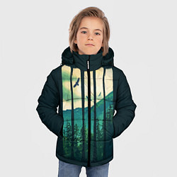 Куртка зимняя для мальчика Green Life, цвет: 3D-черный — фото 2