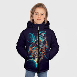 Куртка зимняя для мальчика Космический удар, цвет: 3D-красный — фото 2