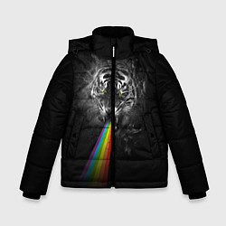 Куртка зимняя для мальчика Космический тигр, цвет: 3D-черный
