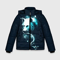 Куртка зимняя для мальчика Галактический волк, цвет: 3D-черный