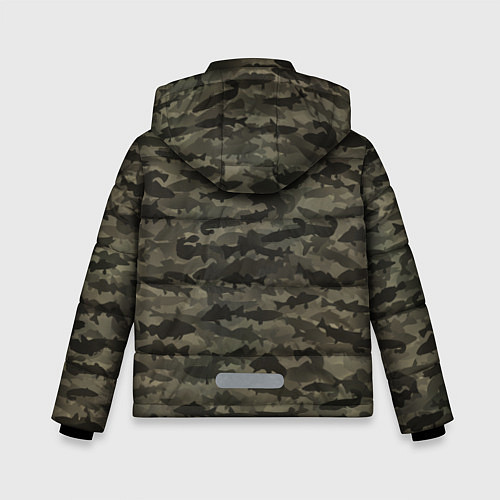 Зимняя куртка для мальчика Камуфляж рыбака / 3D-Черный – фото 2
