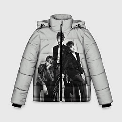 Куртка зимняя для мальчика BTS Grey, цвет: 3D-черный