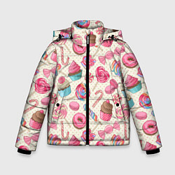 Куртка зимняя для мальчика Радости для сладости, цвет: 3D-красный