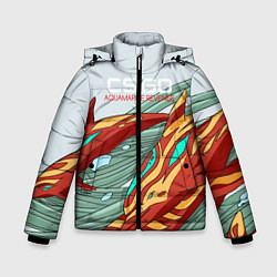 Куртка зимняя для мальчика CS:GO Aquamarine Revenge, цвет: 3D-черный