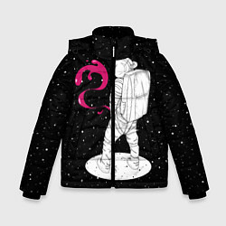 Куртка зимняя для мальчика Космическая струя, цвет: 3D-светло-серый