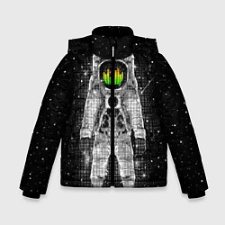 Куртка зимняя для мальчика Музыкальный космонавт, цвет: 3D-черный