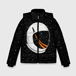 Куртка зимняя для мальчика Шлем астронавта, цвет: 3D-черный