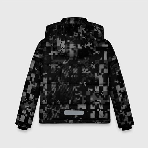 Зимняя куртка для мальчика Служу России: инженерные войска / 3D-Черный – фото 2