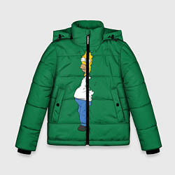 Куртка зимняя для мальчика Гомер в кустах, цвет: 3D-светло-серый