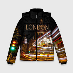 Куртка зимняя для мальчика Улицы Лондона, цвет: 3D-черный