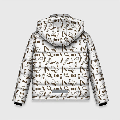 Зимняя куртка для мальчика Тигр-барбер / 3D-Черный – фото 2