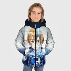 Куртка зимняя для мальчика Юдзио (ユージオ Yūjio, цвет: 3D-светло-серый — фото 2