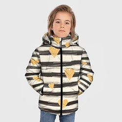Куртка зимняя для мальчика Сердца, цвет: 3D-черный — фото 2