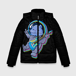 Куртка зимняя для мальчика Космокот, цвет: 3D-черный