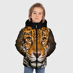 Куртка зимняя для мальчика Взгляд ягуара, цвет: 3D-светло-серый — фото 2