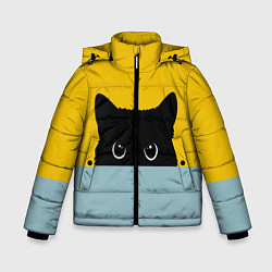 Куртка зимняя для мальчика Черная кошка, цвет: 3D-светло-серый