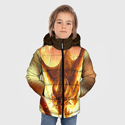 Куртка зимняя для мальчика Дракон, цвет: 3D-черный — фото 2