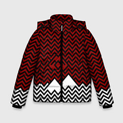 Куртка зимняя для мальчика Твин Пикс: Минимализм, цвет: 3D-черный